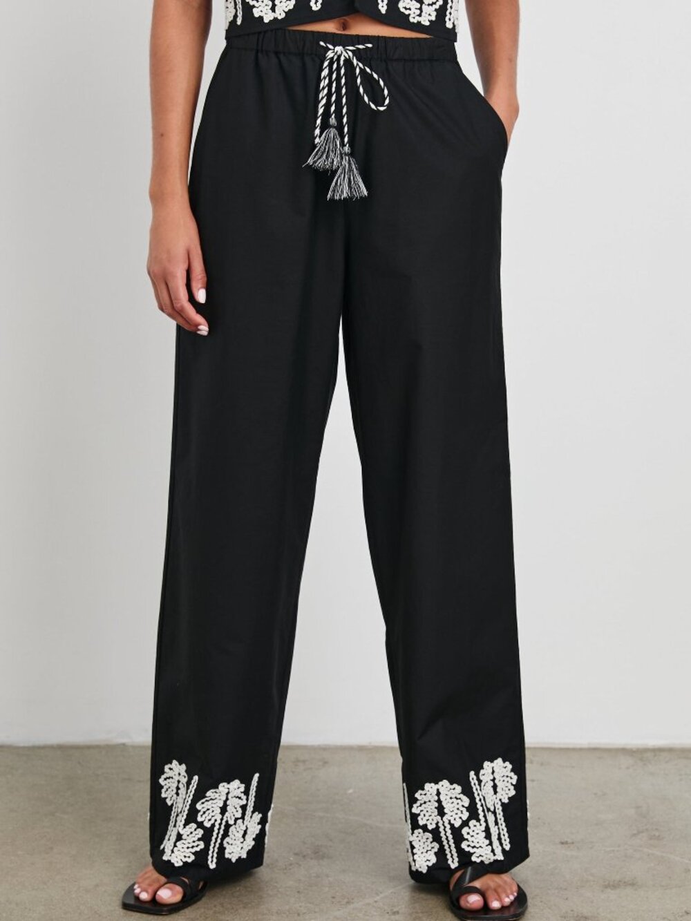 Rails Emmie Pant in Black Palm Trees Size Small NWT